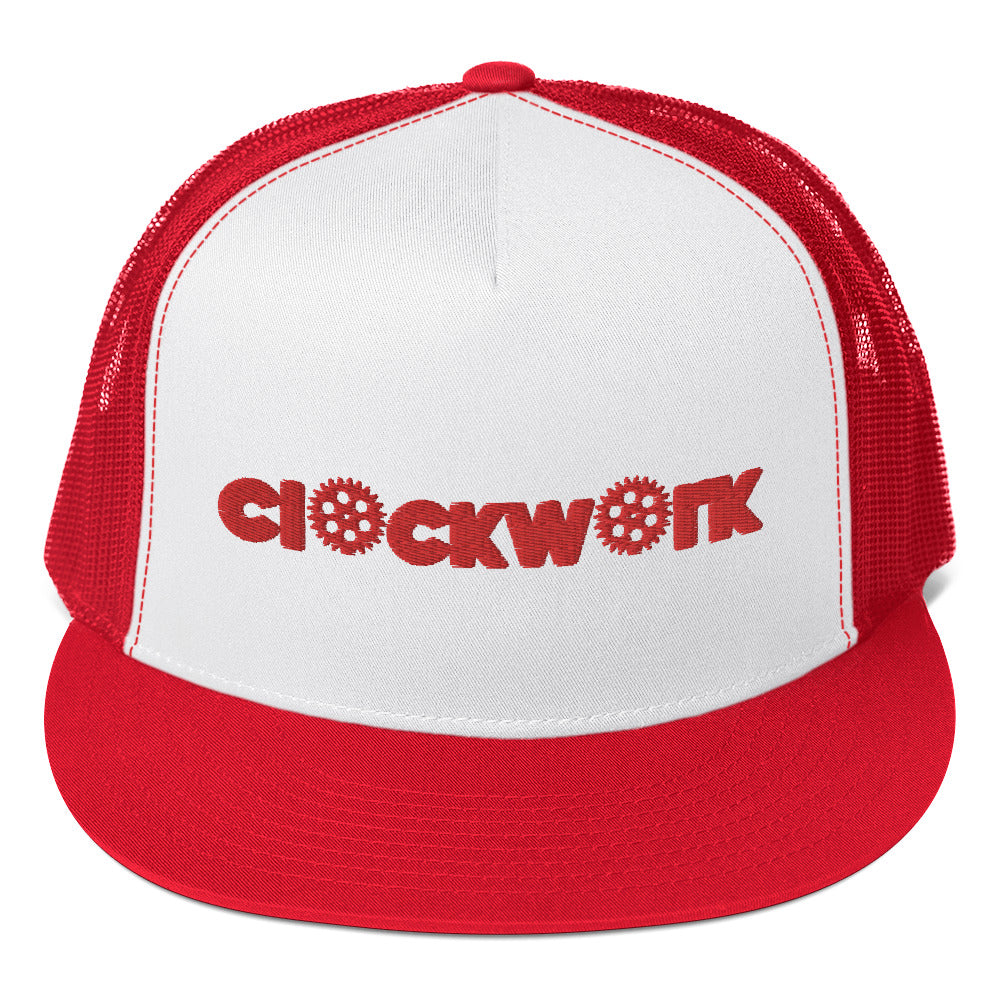 Red Clockwork Trucker Cap