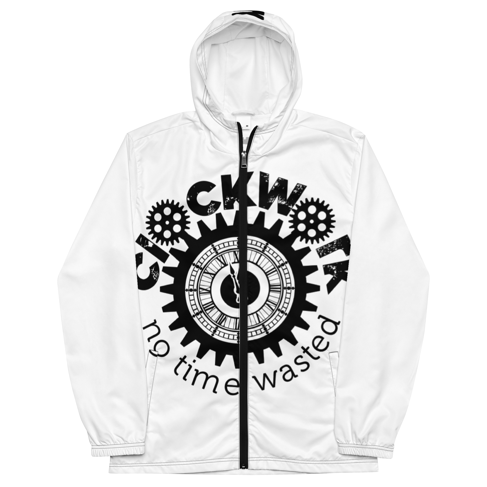 Clockwork white and black Men’s windbreaker