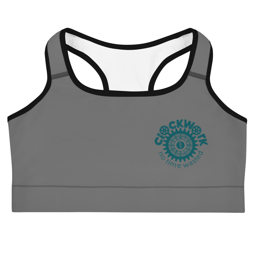 Grey and Blue Green Sports bra