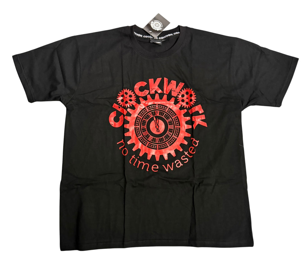Clockwork black T-shirt Red logo