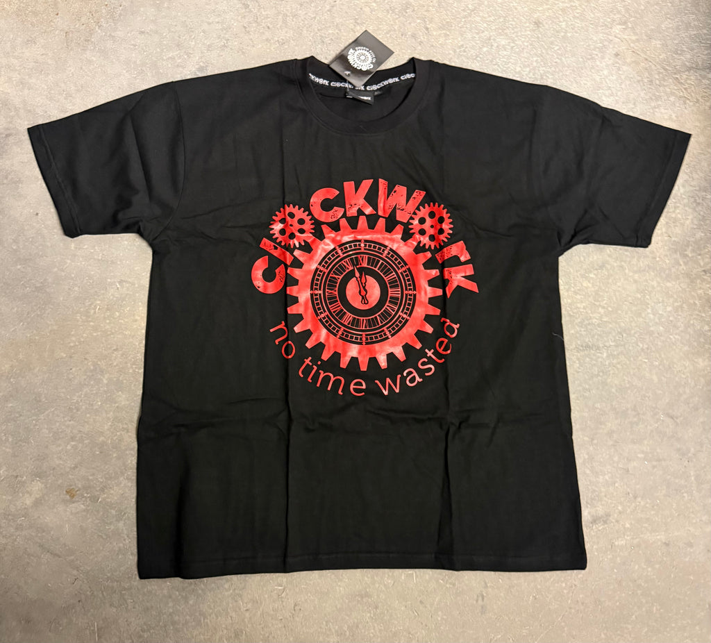 Clockwork black T-shirt Red logo