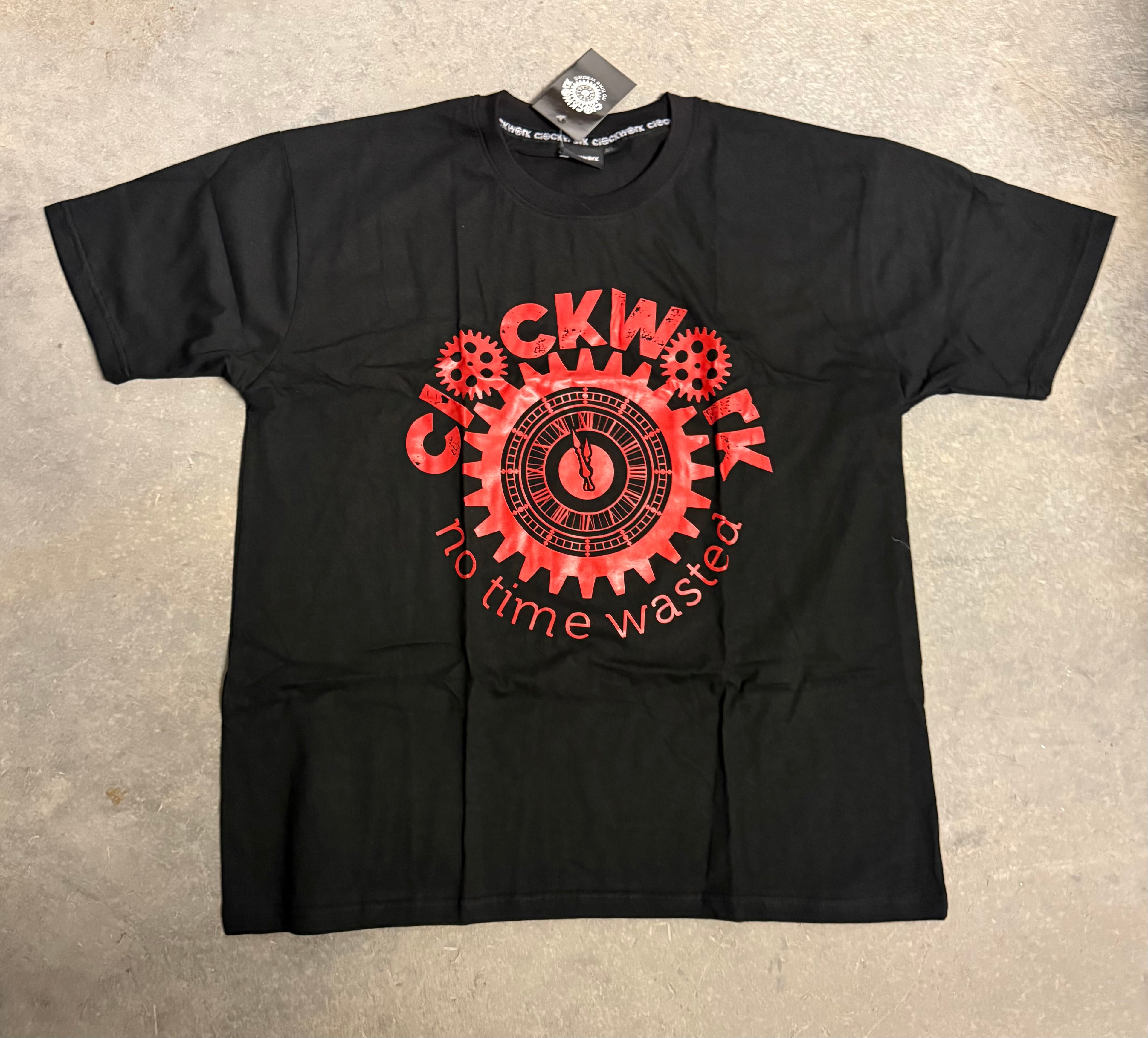 Clockwork black T-shirt Red logo