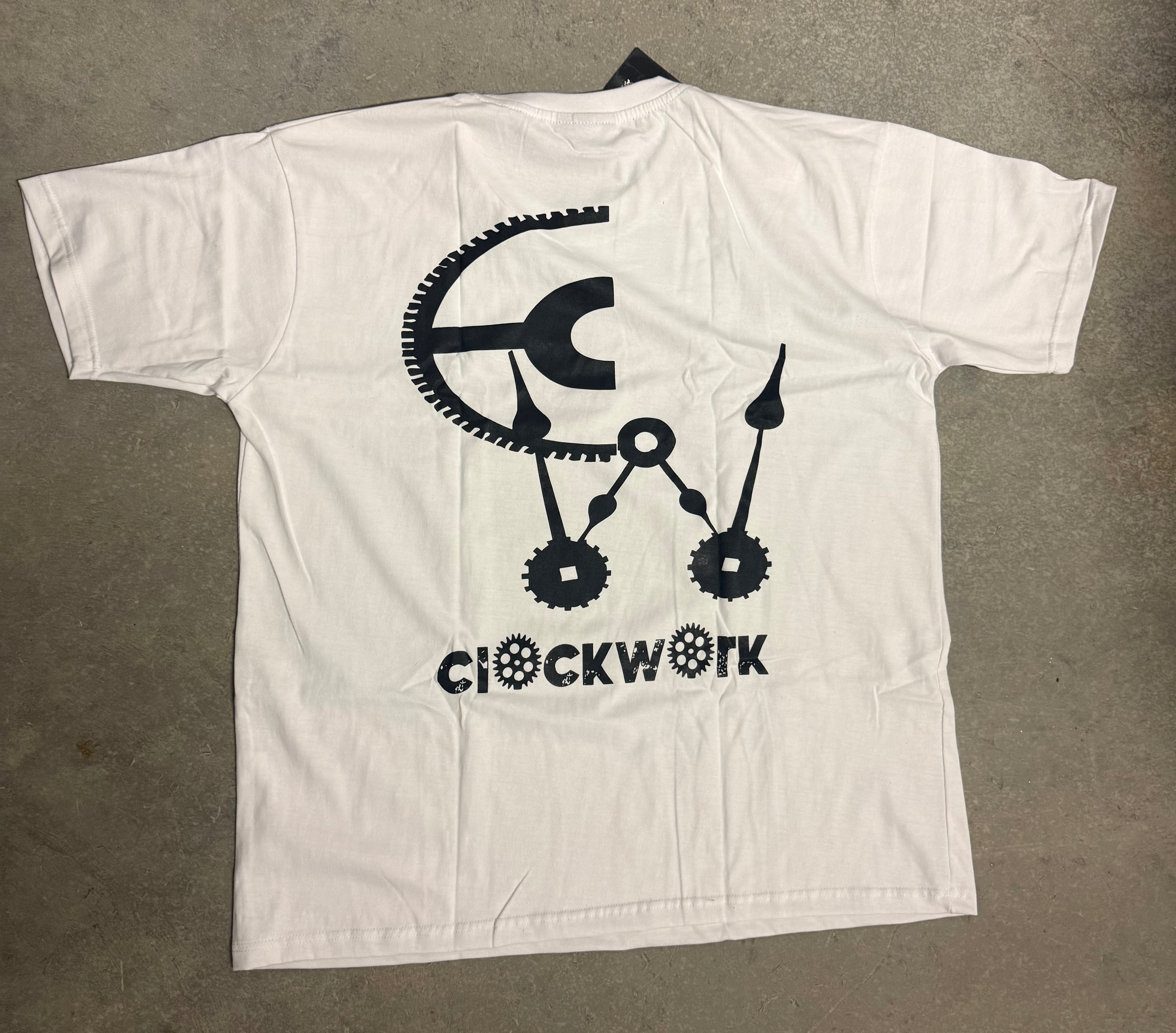 Clockwork White T-shirt black logo