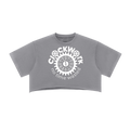 Clockwork Snow Washed Raw Edge Crop Top
