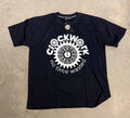 Clockwork Navy T-shirt white logo