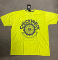 Clockwork lime green T-shirt Grey logo