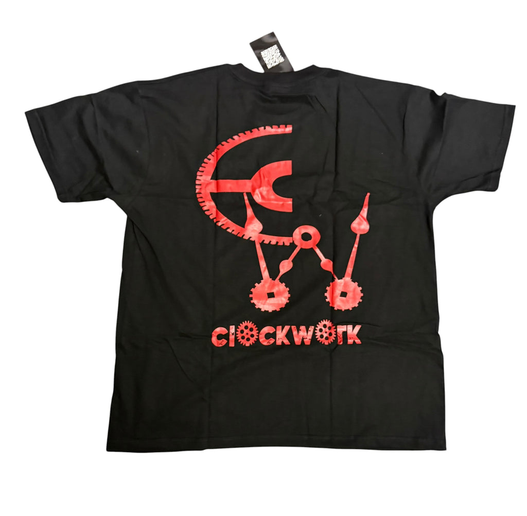 Clockwork black T-shirt Red logo