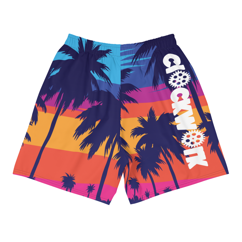 Sunset Palm Trees Athletic Shorts