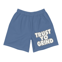 Trust Yo Grind Navy and White Athletic Shorts