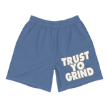 Trust Yo Grind Navy and White Athletic Shorts