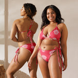 Clockwork pink logo string bikini