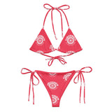 Clockwork pink logo string bikini