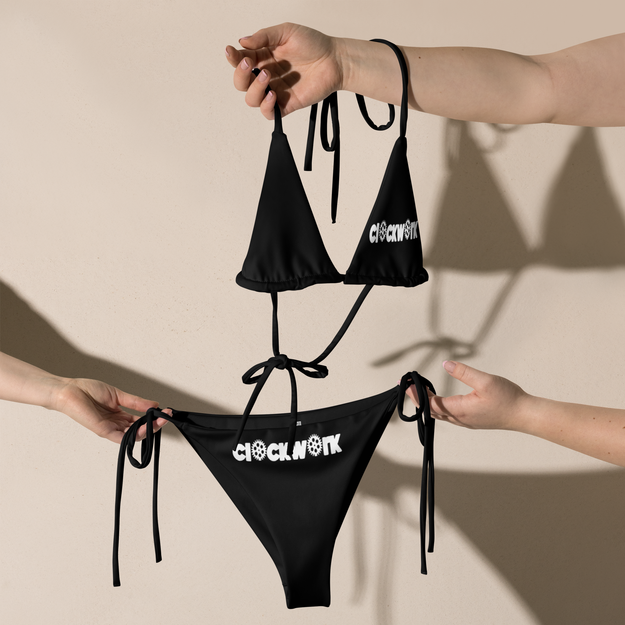Clockwork black string bikini
