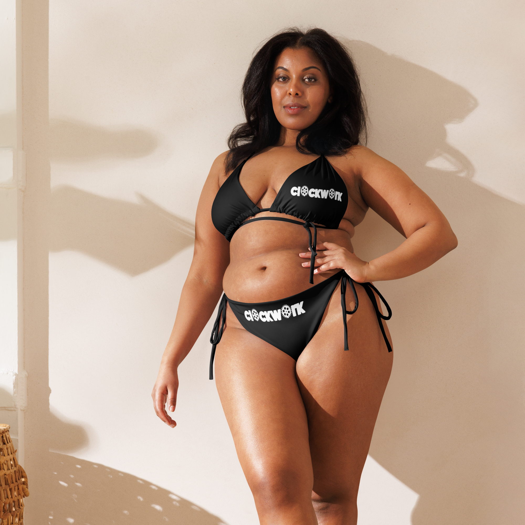 Clockwork black string bikini