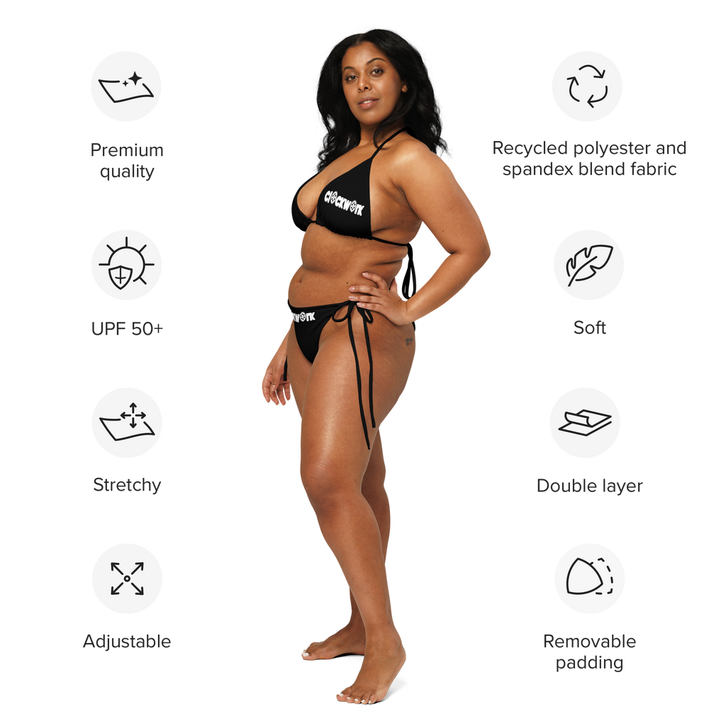 Clockwork black string bikini
