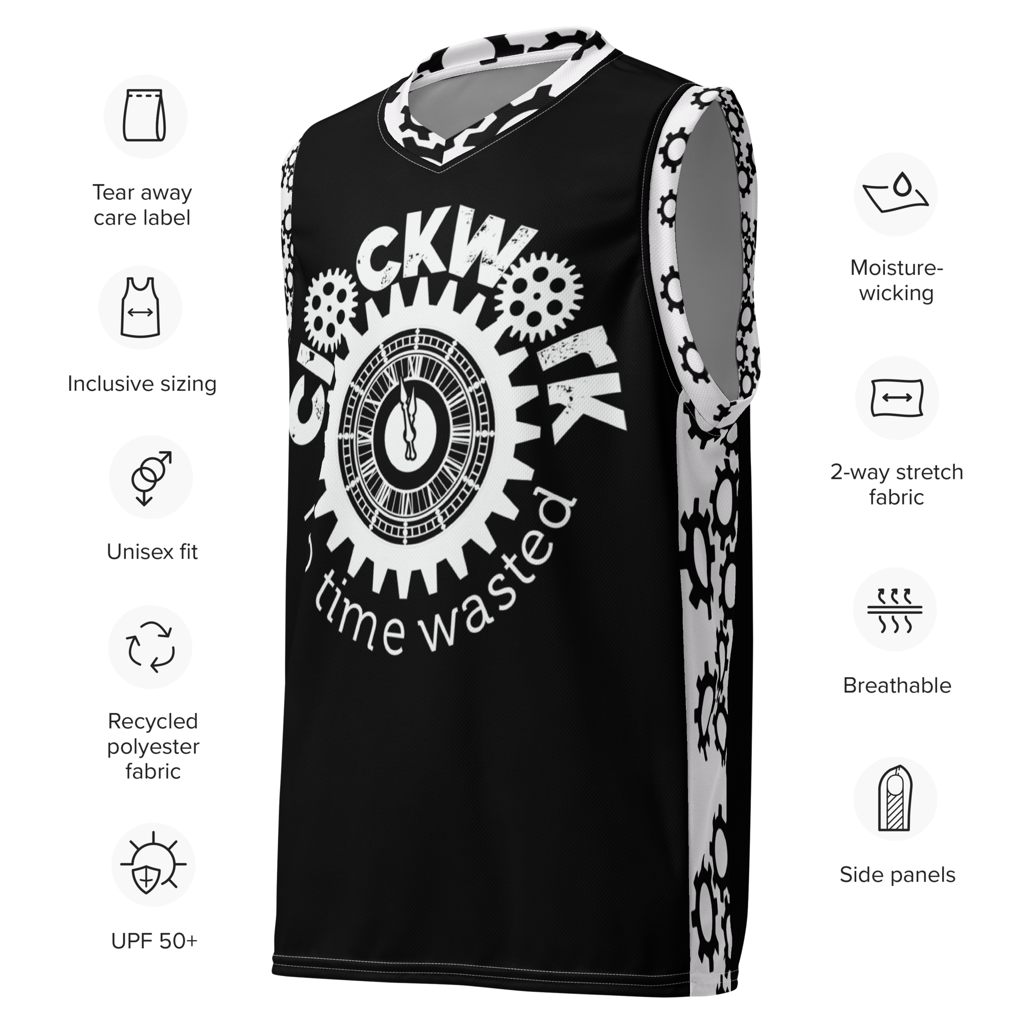Clockwork unisex basketball jersey