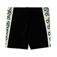 Clockwork Black and Light Green women's Biker Shorts