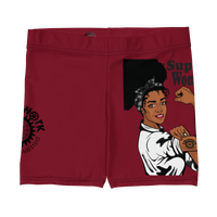 Clockwork Women Dark Red bikers Shorts