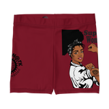 Clockwork Women Dark Red bikers Shorts
