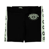 Clockwork Black and Light Green women's Biker Shorts