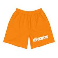Bright Orange Clockwork Unisex Athletic Long Shorts