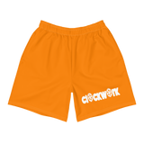 Bright Orange Clockwork Unisex Athletic Long Shorts