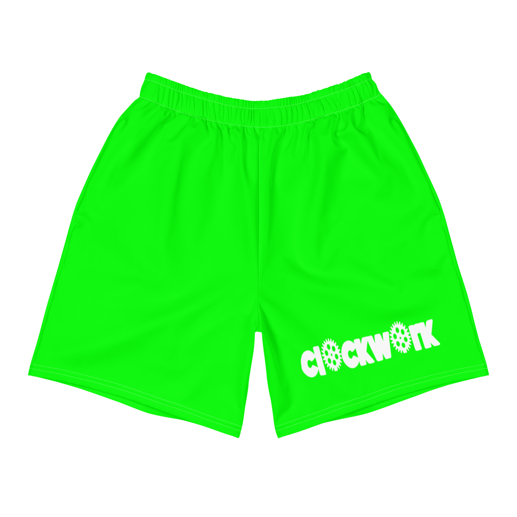 Clockwork Lime Unisex Athletic Long Shorts