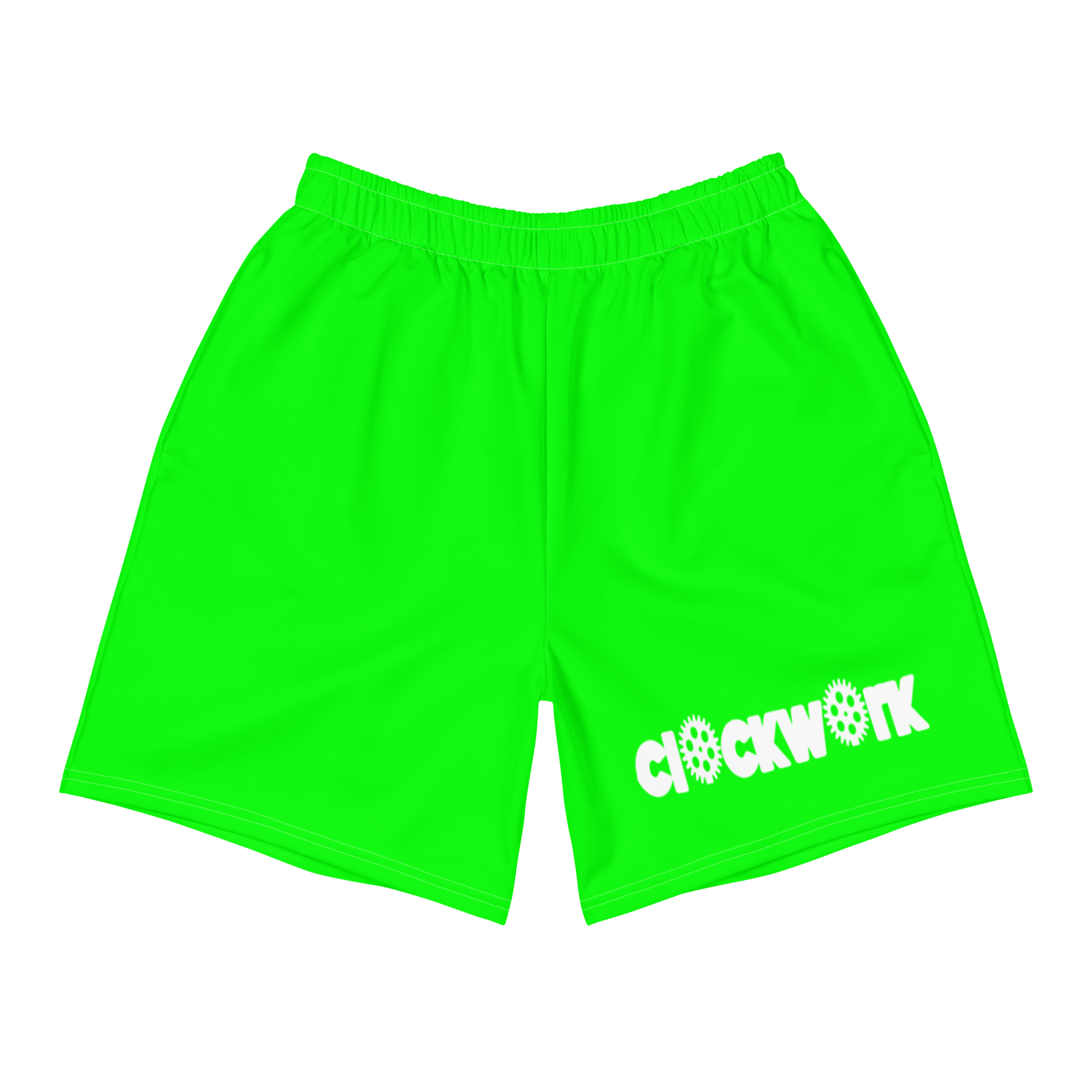 Clockwork Lime Unisex Athletic Long Shorts
