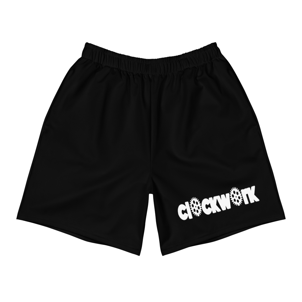 Clockwork Black  Unisex Athletic Long Shorts