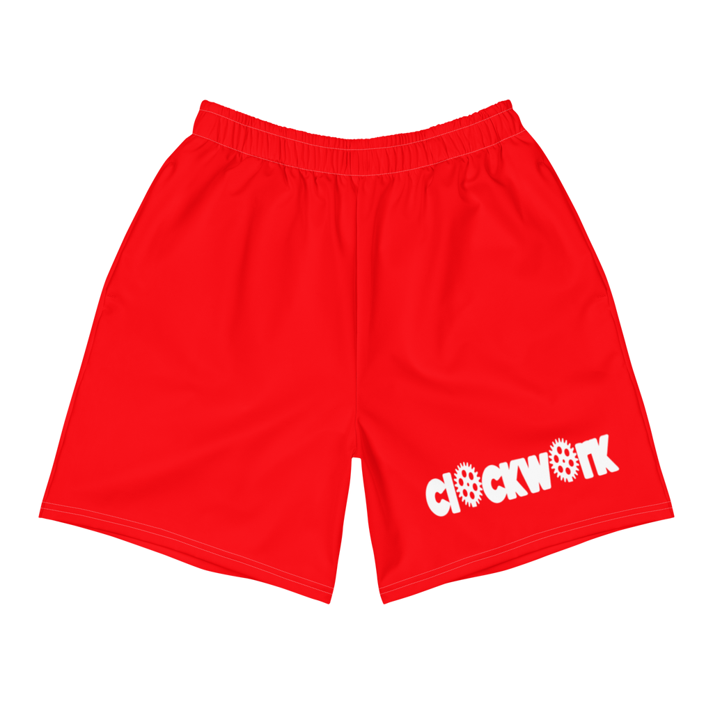 Clockwork Red Unisex Athletic Long Shorts
