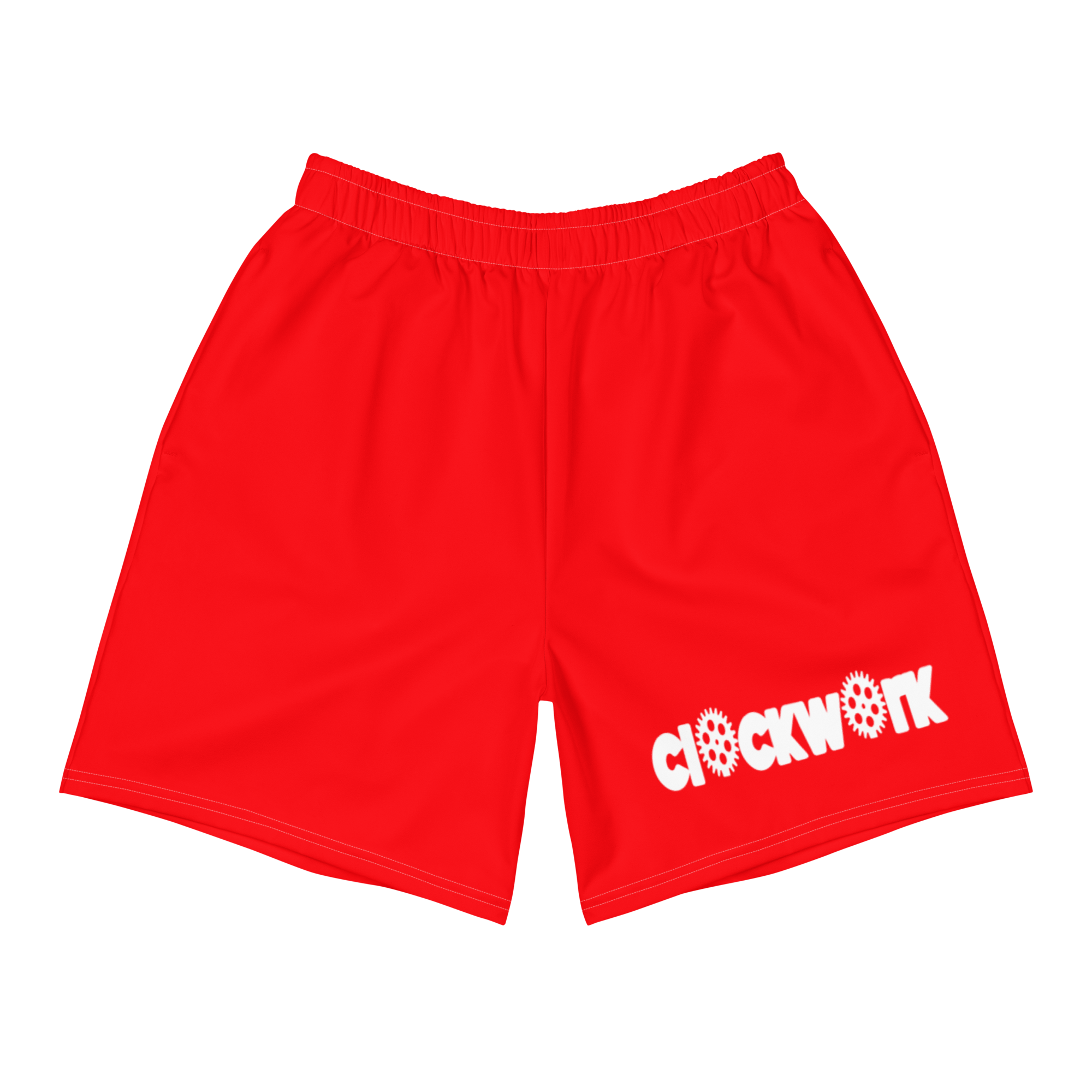 Clockwork Red Unisex Athletic Long Shorts