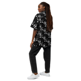 Black and white clockwork cw button shirt