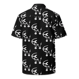 Black and white clockwork cw button shirt