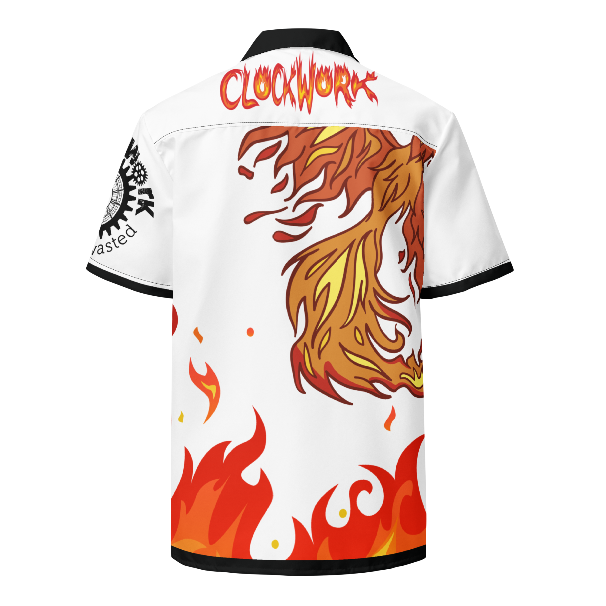 Fire Clockwork Unisex button shirt