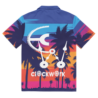 Sunset Palm trees button shirt