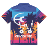 Sunset Palm trees button shirt