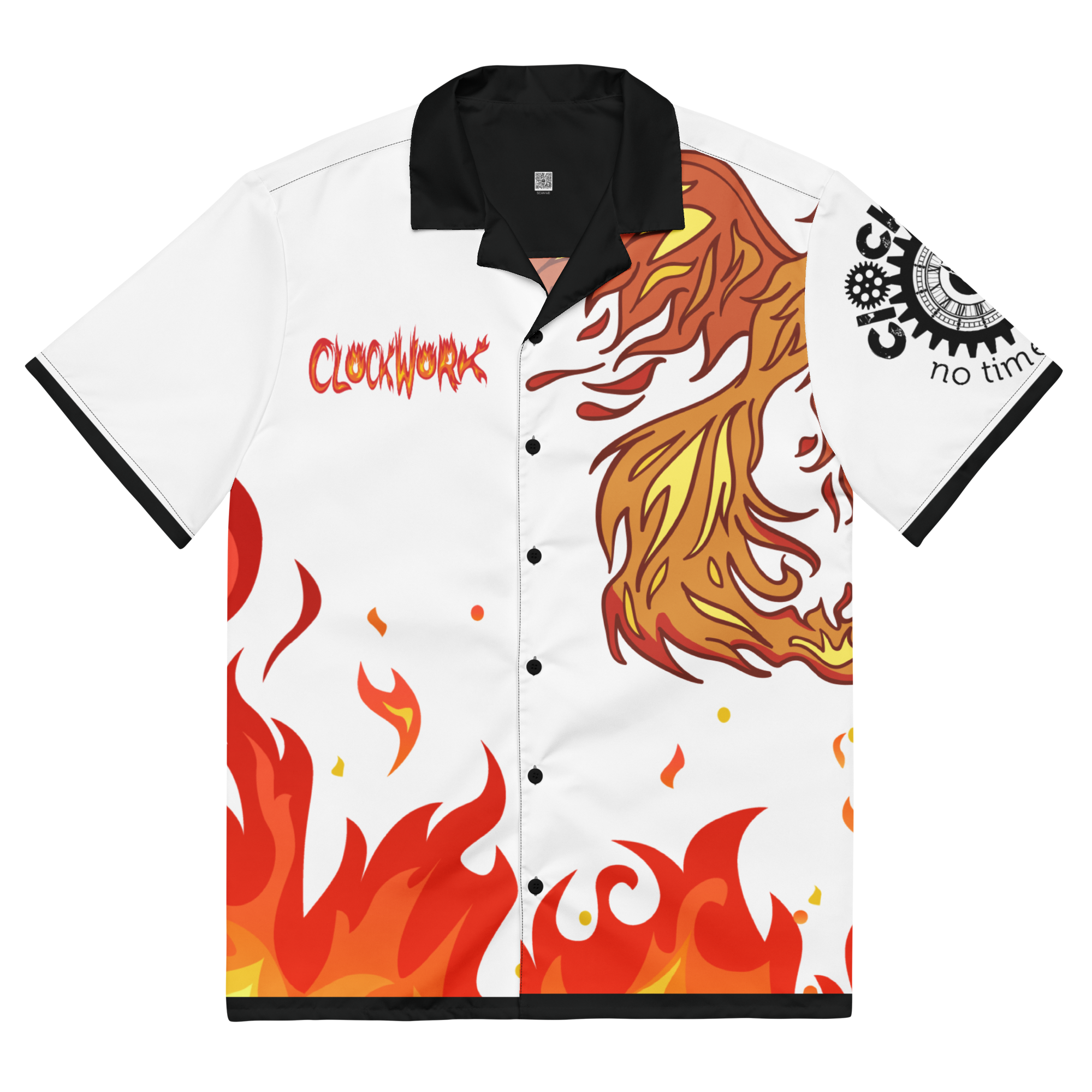 Fire Clockwork Unisex button shirt