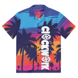 Sunset Palm trees button shirt