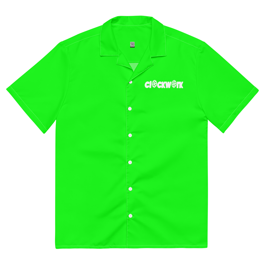 Clockwork Lime Green Unisex button shirt