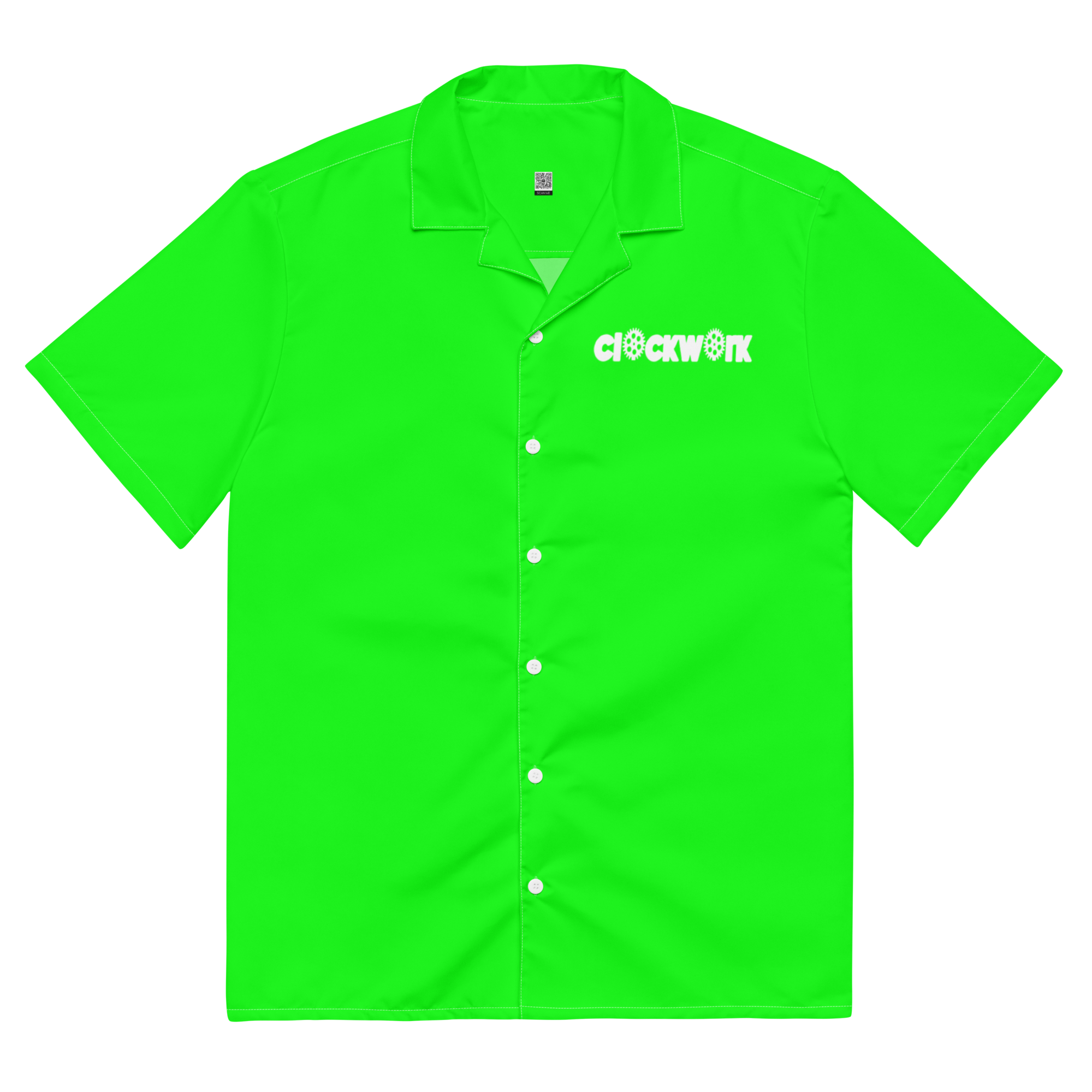 Clockwork Lime Green Unisex button shirt