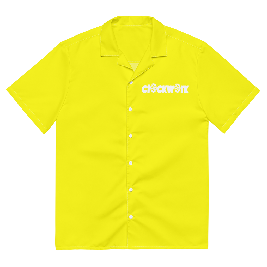 Yellow Clockwork Unisex button shirt