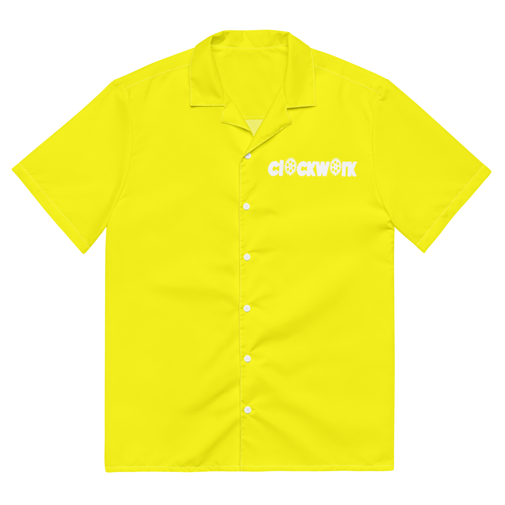 Yellow Clockwork Unisex button shirt