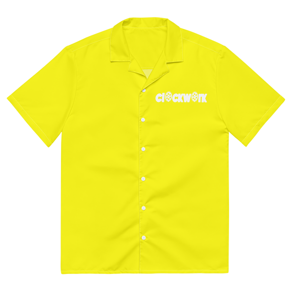 Yellow Clockwork Unisex button shirt
