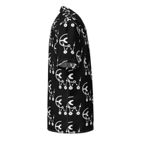 Black and white clockwork cw button shirt