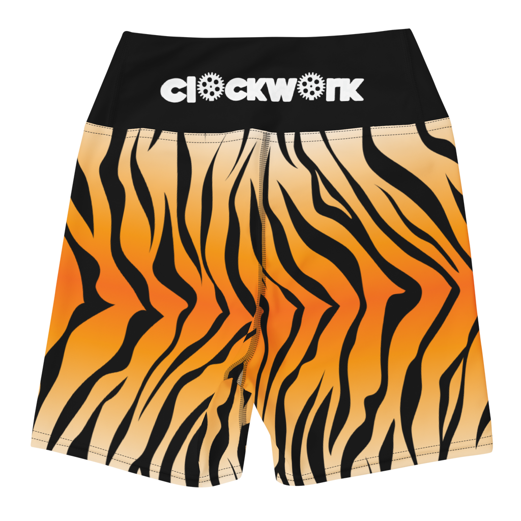 Clockwork Tiger Stripe women's Yoga biker Shorts