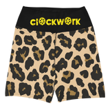 Cheetah Print Clockwork Yoga Women's Biker Shorts