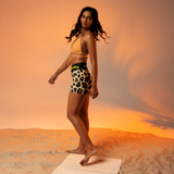 Cheetah Print Clockwork Yoga Women's Biker Shorts