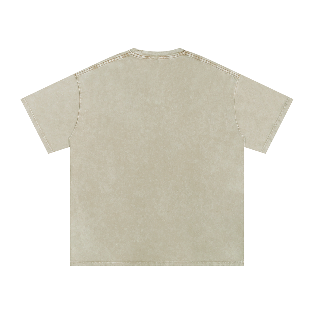 Leader of the Pack Clockwork Snow Washed Oversized Cotton T-Shirt