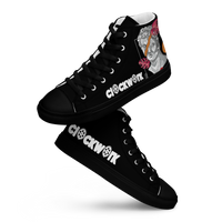 Clockwork Sculpture Men’s high top canvas shoes
