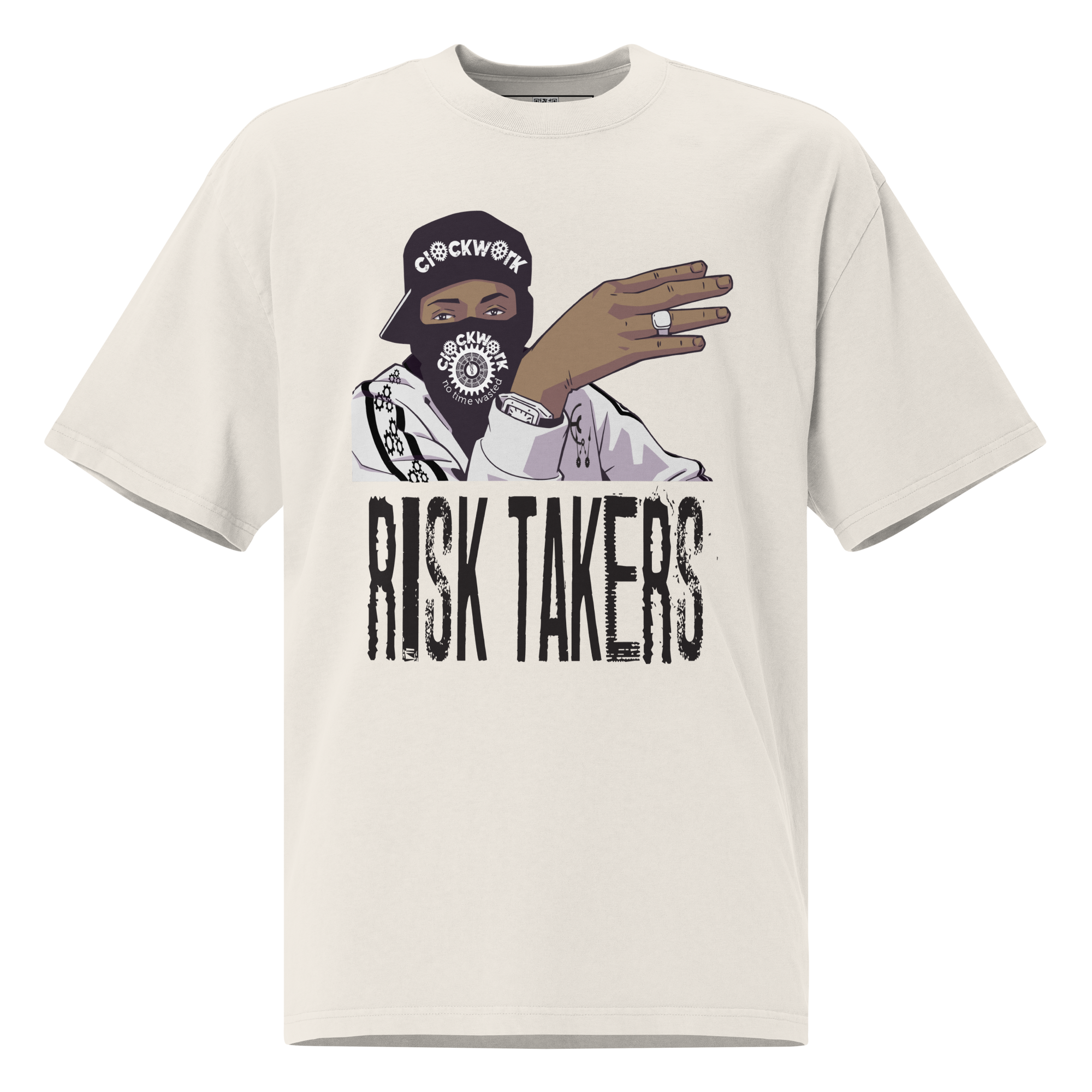 Clockwork Risk Takers Oversized faded t-shirt